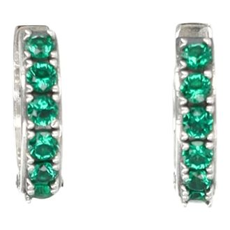Emanuele Bicocchi Orecchini a cerchio in cristallo - - Accessories - Donna - Verde - ONE SIZE