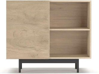 HERDASA Herdasa - Mueble Auxiliar Modelo 601-2 Acabado En Roble. 78 Cm (alto) X 90 Cm (ancho) X 34 Cm (prof.)