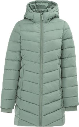 Slazenger Womens Mid Length Padded Jacket Long Sleeve Light Khaki 10