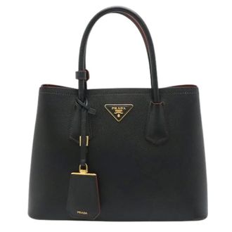 Prada Pre-owned Handbags, female, Black, Size: ONE SIZE Pre-owned Vintage Leather Handbag