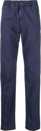 Incotex striped straight-leg trousers - men - Cotton/Lyocell/Cotton - 29 - Blue