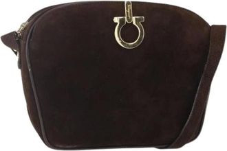 Ferragamo Pre-owned Cross Body Bags, female, Brown, Size: ONE SIZE Pre-owned Suede shoulder-bags