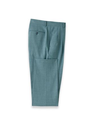 Paul Fredrick Wool Bengaline Pleated Suit Pants