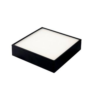 Netlighting Klio Integrated LED Square Surface Mounted Ceiling Light Black 4000K