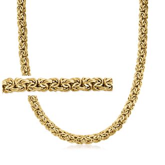 Ross-Simons 18kt Gold Over Sterling Silver Byzantine Necklace