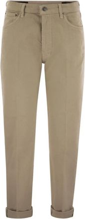 Dondup Slim-fit Jeans - Heren - Slim Fit Jeans - Beige - W24 - Leer - Jeans