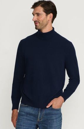 Lands End Fine Gauge Cashmere Turtleneck Sweater in Radiant Navy at Nordstrom, Size Xx-Large
