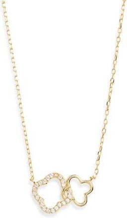 Argento Vivo Linked Clover Pendant Necklace in Gold at Nordstrom Rack