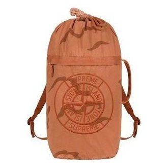 SUPREME x Stone Island Brushed Cotton Backpack Beige SUP-SS19-410