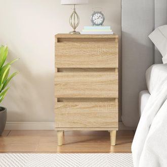 vidaXL Vidaxl - Mesita De Noche Madera Contrachapada Roble Sonoma 40x35x70 Cm