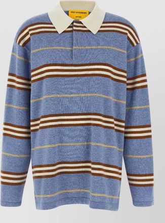Guest In Residence cashmere striped polo jumper
