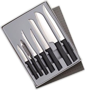 Rada 7 Piece Knife Starter Set with Gift Box in Black at Nordstrom