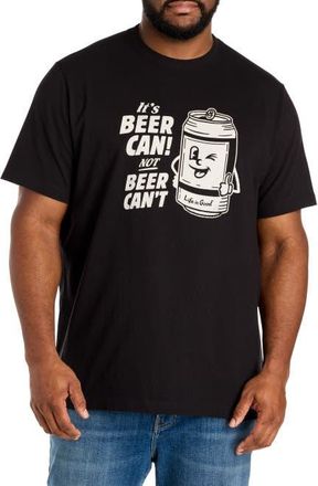 Life is good Big & Tall Beer Can Beer Cant Graphic Tee in Black at Nordstrom, Size 7X Big