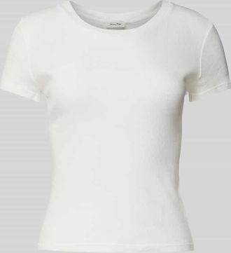 American Vintage American Vintage T-Shirt in Ripp-Optik Modell SULLY in Weiss, Größe L