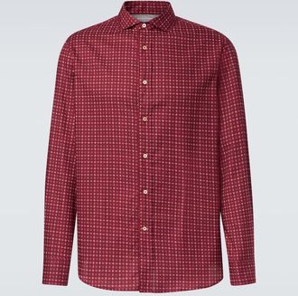 Brunello Cucinelli Checked cotton poplin shirt