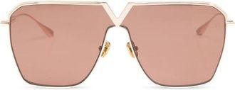 Valentino Garavani V-Goldshield Zonnebril - Dames - Zonnebrillen - Geel - ONE Size - Accessoires