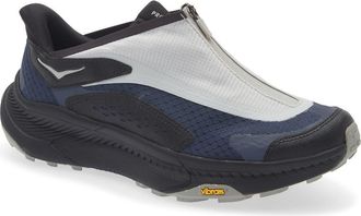 Hoka One One Project Transport Zip Sneaker in Black /Varsity Navy at Nordstrom, Size 10.5