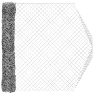 vidaXL Cerca De Eslabones De Cadena Galvanizado 2 X 10 M Cristal Vidaxl