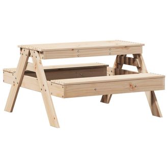 vidaXL Mesa De Picnic Para Ni&ntilde;os Madera Maciza De Pino 88x97x52 Cm Vidaxl