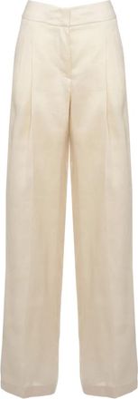 PESERICO Broeken, Dames, Beige, M, Linnen, Aurea Palazzo Broek