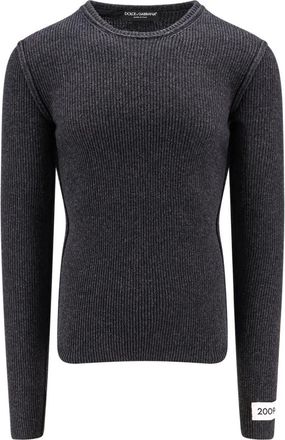 Dolce & Gabbana Round-neck Truien - Heren - Ronde hals truien - Grijs - M - Truien & Vesten