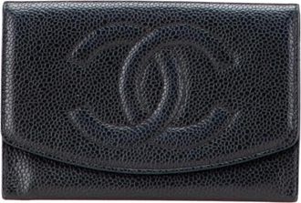 Chanel Pre-owned Elegante Gevouwen Portemonnee - Dames - Vintage Accessoires - Zwart - ONE Size - Vintage