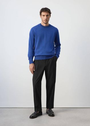 Mango Pullover 100% cotone maglia medio blu - Uomo - XXL - MANGO MAN