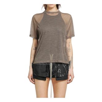 Rick Owens T-Shirts, female, Brown, Size: 2XS Brad T