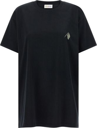 The Attico Black Graphic Crew Neck T-Shirt