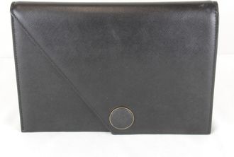Saint Laurent Black Leather Clutch Bag (Pre-Owned)