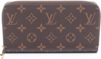Louis Vuitton Brown Coated Canvas Long Wallet (Bi-Fold) (Pre-Owned)
