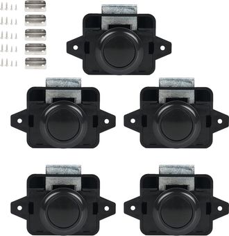 OEM Cerradura De Bot&oacute;n Pulsador, Cerradura De Puerta De 5 Piezas Para Autocaravana, Furgoneta, Caravana, Yate, Barco, Port&aacute;til, Cerradura De Bot&oacute;n Pulsado