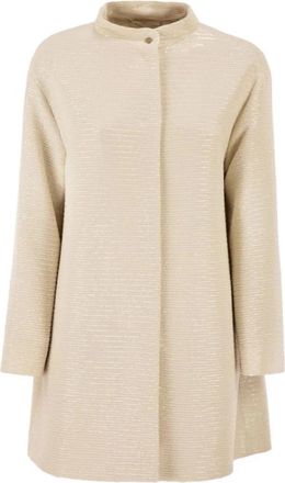 Herno Cappotto monopetto - Dames - Mantel - Beige - L - Polyester - Jassen