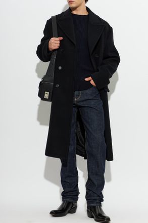 Fendi Straight-Leg Jeans, Mens, Navy Blue
