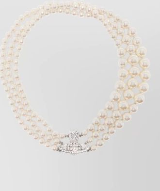 Vivienne Westwood triple strand pearl beads layered necklace