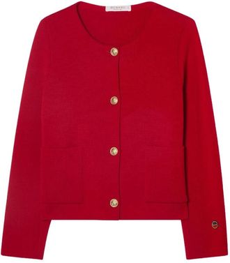 Busnel Macey Jacket - Dames - Vesten - Rood - S - Wol - Truien & Vesten