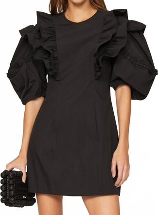 Rhode Resort Varja Ruffled Mini Dress In Black