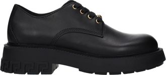 Versace Black Leather Oxfords And Mens Derbies