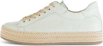 Gabor Womens Woven Sole Sneaker In Nappa Mint