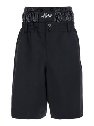 Moncler Black Solid Shorts