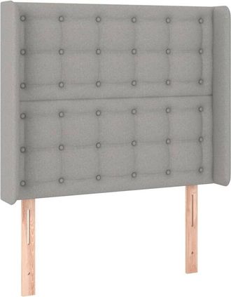 vidaXL Cabecero Con Led De Tela Gris Claro 93x16x118/128 Cm Vidaxl