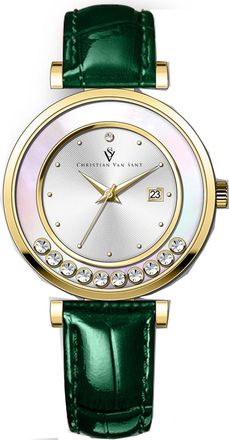 Christian Van Sant Womens Bria Silver Round 40mm