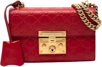 Gucci Pre-owned Cross Body Bags, female, Red, Size: ONE SIZE Pre-owned Vintage Leather Crossbody Bag
