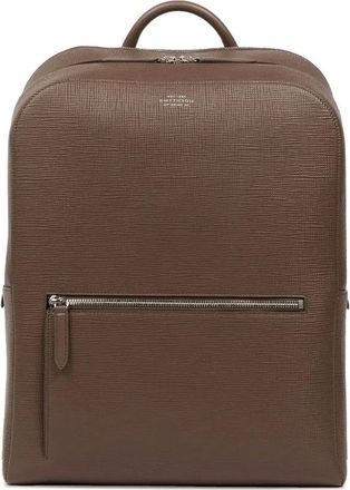 Smythson Zaino Panama con zip - Marrone