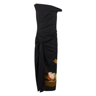 Dries Van Noten Vestido largo drapeado - Dresses - Mujer - Negro - S
