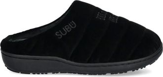 Wacko Maria quilted embroidered slippers - Black