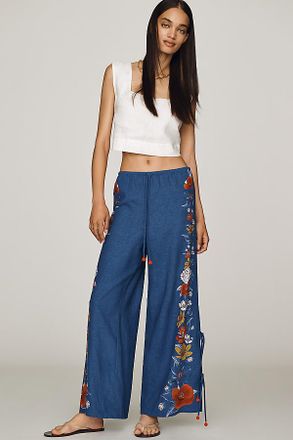 Farm Rio Floral Wide-Leg Pants
