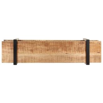 Berkfield Home TV Cabinet 160x40x40 cm Solid Rough Mango Wood in Brown | Size: 160 x 40 x 40 cm