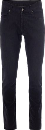 Emporio Armani Straight-Leg Medium Grey Denim Jeans with Five-Pocket Design