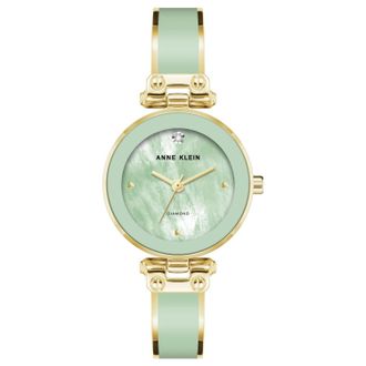Anne Klein Womens Accented Green Dial Watch